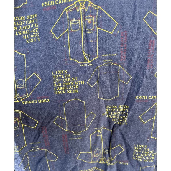 VTG Willie Esco Short Sleeve Button Up Shirt Blue Men's Size 3XL - Picture 11 of 11